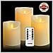 Led Candele Candele Tremolanti 300 Ore Di Decorazione Pilastri Set Di 3 10 Tasti Di Telecomando Con 24 Funzione Hour Timer (3 1 Avorio)  - Foto miniatura 1