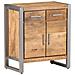Credenza 60x35x72 Cm In Legno Di Mango Grezzo - Foto miniatura 8