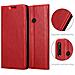 Cadorabo Custodia Compatibile Con Honor 9c In Rosso Mela - Coperchio Protettiva Con Chiusura Magnetica, Funzione Stand E Tasca Per Le Carte - Foto miniatura 5