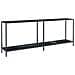 Tavolo Consolle Nero 200x35x75,5 Cm In Vetro Temperato - Foto miniatura 2