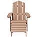 Sedia da Giardino Adirondack con Poggiapiedi Marrone in HDPE - Foto miniatura 3