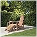Sedia da Giardino Adirondack con Poggiapiedi Marrone in HDPE - Foto miniatura 1