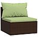 Set Divani Da Giardino 10 Pz Con Cuscini In Polyrattan Marrone - Foto miniatura 5