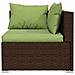 Set Divani Da Giardino 10 Pz Con Cuscini In Polyrattan Marrone - Foto miniatura 6