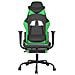 Sedia da Gaming Massaggio Poggiapiedi Nero e Verde Similpelle - Foto miniatura 7
