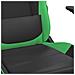 Sedia da Gaming Massaggio Poggiapiedi Nero e Verde Similpelle - Foto miniatura 11