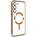 Cover Magsafe Per Samsung S23 Con Protezione Fotocamera Trasparente / Oro - Foto miniatura 3