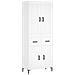 Credenza Bianca 69,5x34x180 Cm In Legno Multistrato - Foto miniatura 2