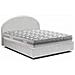Letto Matrimoniale Giulia, Letto Contenitore Con Rivestimento In Tessuto, 100% Made In Italy, Apertura Frontale, Adatto Per Materasso Cm 160x200, Bianco - Foto miniatura 1
