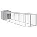 Pollaio Area Corsa Grigio Chiaro 117x609x123 Cm Acciaio Zincato - Foto miniatura 1