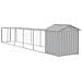 Pollaio Area Corsa Grigio Chiaro 117x609x123 Cm Acciaio Zincato - Foto miniatura 7
