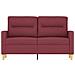 Divano A 2 Posti Rosso Vino 120 Cm In Tessuto - Foto miniatura 3