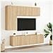 Mobili Tv A Parete 2pz Rovere Sonoma 60x30x41 Cm - Foto miniatura 3