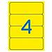 Adesivi /etichette Apli 190 X 61 Mm Giallo A4 20 Foglie - Foto miniatura 2