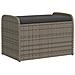 Cassapanca Con Cuscino Grigia 80x51x52 Cm In Polyrattan - Foto miniatura 1