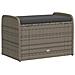 Cassapanca Con Cuscino Grigia 80x51x52 Cm In Polyrattan - Foto miniatura 5