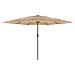 Ombrellone Giardino Con Palo In Acciaio Marrone 288x288x225 Cm - Foto miniatura 3