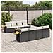 Set Divani da Giardino 9 pz con Cuscini Nero in Polyrattan - Foto miniatura 2