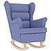 Sedia A Dondolo Jeans Blu 74x90x102 Cm In Tessuto - Foto miniatura 2