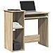 Scrivania E Ripiani Rovere Sonoma 84x40x78 Cm Legno Multistrato - Foto miniatura 1