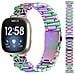 Cinturino Per Orologio Con Corona A Tre Perle Scintillanti Per Fitbit Versa 3/4/sense 2 - Foto miniatura 1