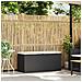Panca da Giardino con Cuscino Nera 110x40x44 cm in Polyrattan - Foto miniatura 2