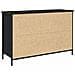 Mobile TV Rovere Nero 101x35x65 cm Legno Ingegnerizzato e Acciaio - Foto miniatura 5
