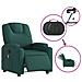 Poltrona Massaggiante Reclinabile Elettrica Verde Scuro Tessuto - Foto miniatura 6