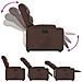 Poltrona Alzapersona Reclinabile Marrone in Similpelle - Foto miniatura 7