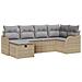 Set Divano Sezionale da Giardino con Cuscini Beige in Rattan Polietilene, Divano da Giardino 2 Posti con Ripostiglio e Cuscini Beige in Rattan Polietilene - Foto miniatura 1
