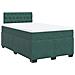 Giroletto a Molle con Materasso Verde Scuro 120x190 cm Velluto - Foto miniatura 1