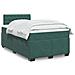 Giroletto a Molle con Materasso Verde Scuro 120x190 cm Velluto - Foto miniatura 2