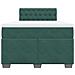Giroletto a Molle con Materasso Verde Scuro 120x190 cm Velluto - Foto miniatura 4