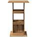 Tavolo Bar Portaoggetti Rovere 60x60x102 cm Legno Multistrato - Foto miniatura 4