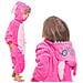 Pigiama Per Bambini Kigurumi Onesie Costume Stich Rosa 105-115 Cm - Foto miniatura 1