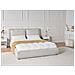 Letto Ad Acqua Tessuto Bajonna 160 X 200 Cm Grigio Chiaro - Foto miniatura 1