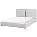 Letto Ad Acqua Tessuto Bajonna 160 X 200 Cm Grigio Chiaro - Foto miniatura 2