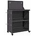 Carrello per Attrezzi con lo scaffale Nero 65 x 35 x 111 cm - Foto miniatura 1