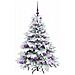 Albero di Natale artificiale con 150 LED Bianco 120 cm PE e PVC - Foto miniatura 4