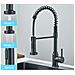 Rubinetto per lavello da cucina, Blackswan, tipo M364, modello nero, con doccia mobile e 2 modalità, misura 41 cm - Foto miniatura 2