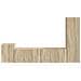 Set mobile TV 4 pcs Rovere Sonoma Legno multistrato - Foto miniatura 8