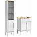 Set di mobili per il bagno con lo scaffale FLORO 2 pcs Bianco - Foto miniatura 1