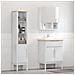 Set di mobili per il bagno con lo scaffale FLORO 2 pcs Bianco - Foto miniatura 2