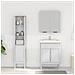 Set di mobili per il bagno con lo scaffale FLORO 2 pcs Bianco - Foto miniatura 4