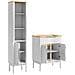 Set di mobili per il bagno con lo scaffale FLORO 2 pcs Bianco - Foto miniatura 7