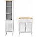 Set di mobili per il bagno con lo scaffale FLORO 2 pcs Bianco - Foto miniatura 8