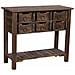 Tavolino Da Ingresso In Legno Con 6 Cassetti 105x45,5x82h Cm - Foto miniatura 1