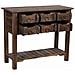 Tavolino Da Ingresso In Legno Con 6 Cassetti 105x45,5x82h Cm - Foto miniatura 5