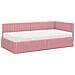 Struttura Letto Angolare con Materasso 2 pcs Grigio Velluto - Foto miniatura 4