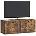 Mobile Porta TV da Muro Rovere Fumo 78,5 x 31 x 30 cm - Foto miniatura 2